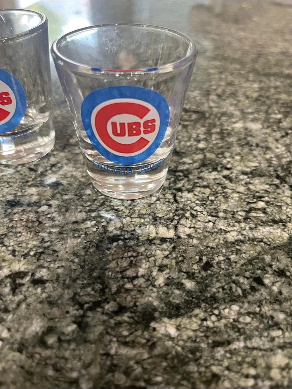 MLB Chicago Cubs Clear Shot Glasses with Red & Blue Logo